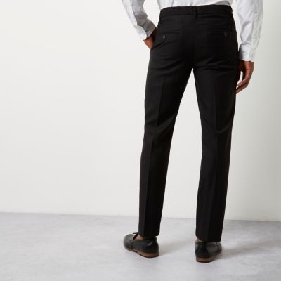 Black slim fit smart trousers